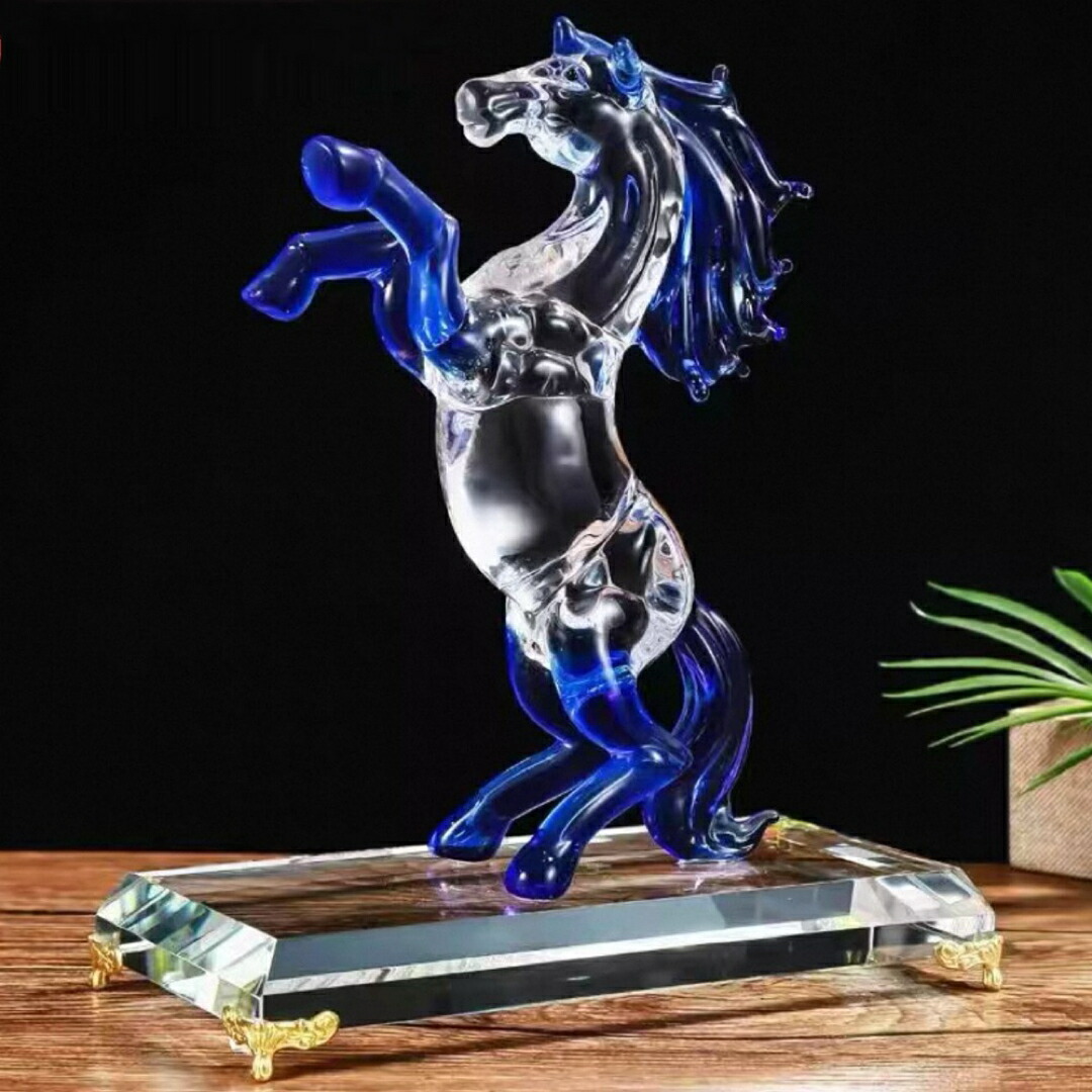 楽天市場】クリスタル製 立馬 ＜風水グッズ・開運グッズ・幸運の置物