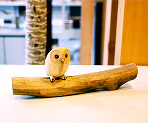 楽天市場】木彫り ふくろう ゆらりんこ ふくろう 小 うぃるびぃ工房