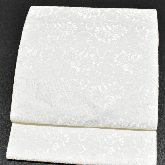 楽天市場】レース袋帯＜真っ白＞三光金糸謹製 正絹 全通袋帯 白地【お