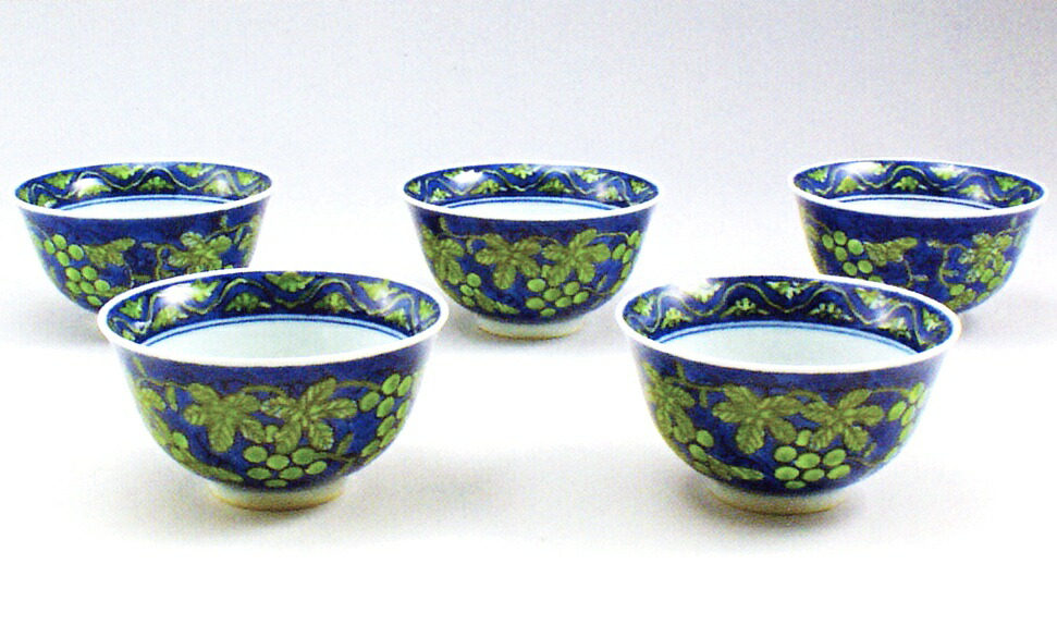 楽天市場】【有田焼】【源右衛門窯】 染錦桜花図湯呑（5個組