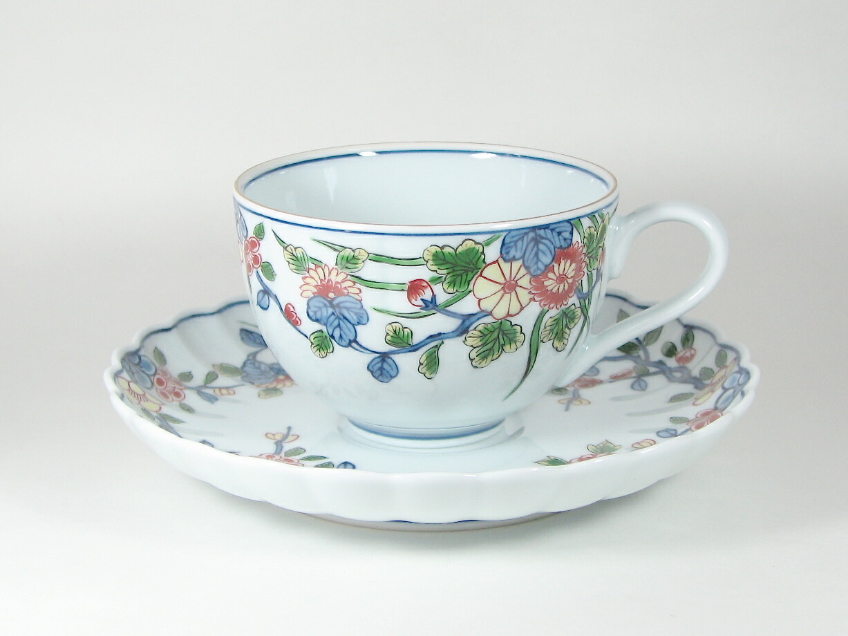 楽天市場】【有田焼】【源右衛門窯】 青磁木ノ葉文 碗皿 【コーヒー