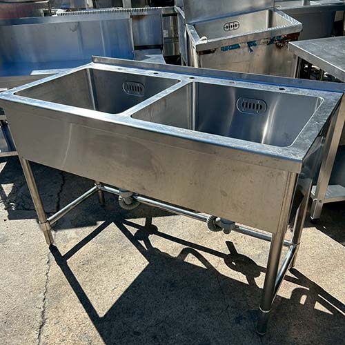 楽天市場】2槽シンク 幅1200×奥行600×高さ800mm(別途 左・後側バック