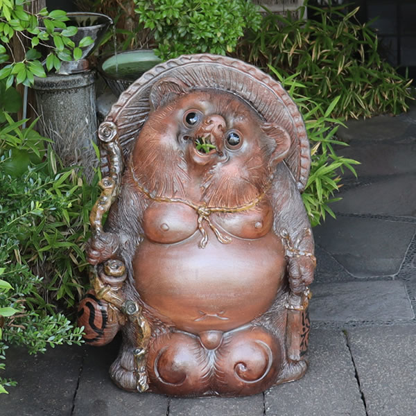 楽天市場】信楽焼 古狸庵作30号福ひねり狸 信楽焼たぬき縁起物タヌキ