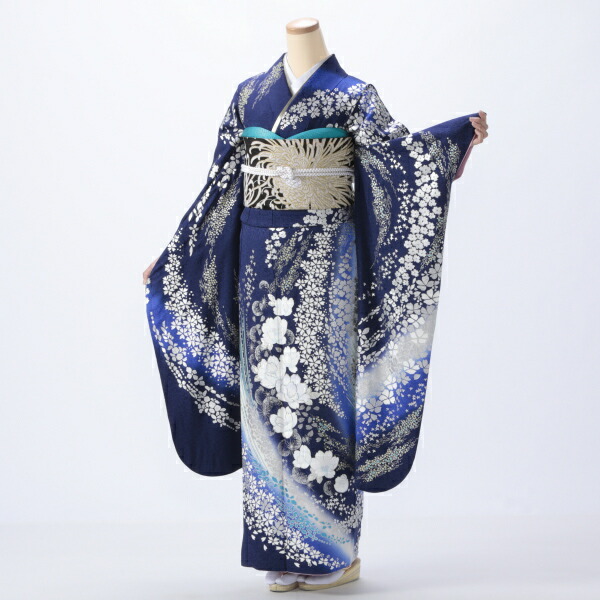 正絹振袖セット青系