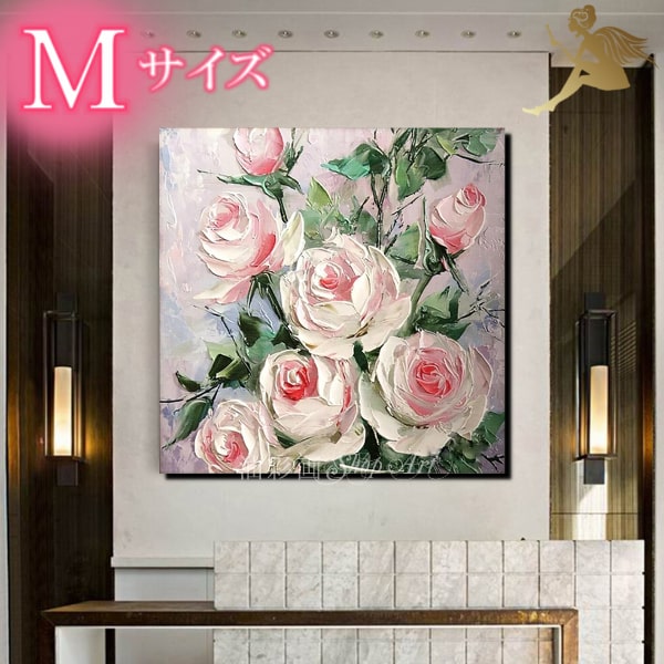 ピンク ピンクのお花 壁掛けアート 絵画 花の絵 フラワーアート ピンク