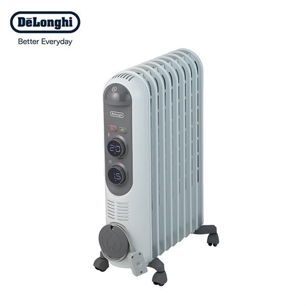 DeLonghi オイルヒーター 折りたたみ式 グレー