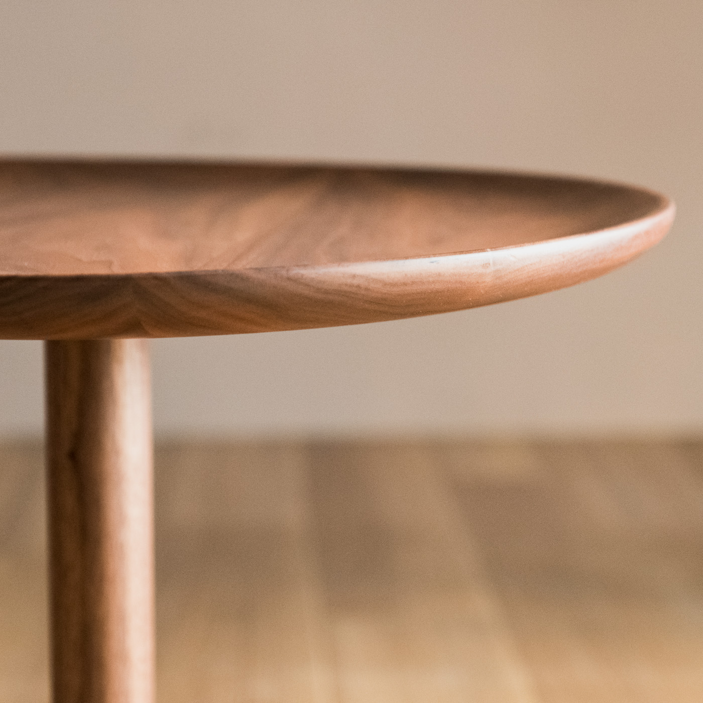 マスターウォール ウォールナット 円形 2段サイドテーブル マスター