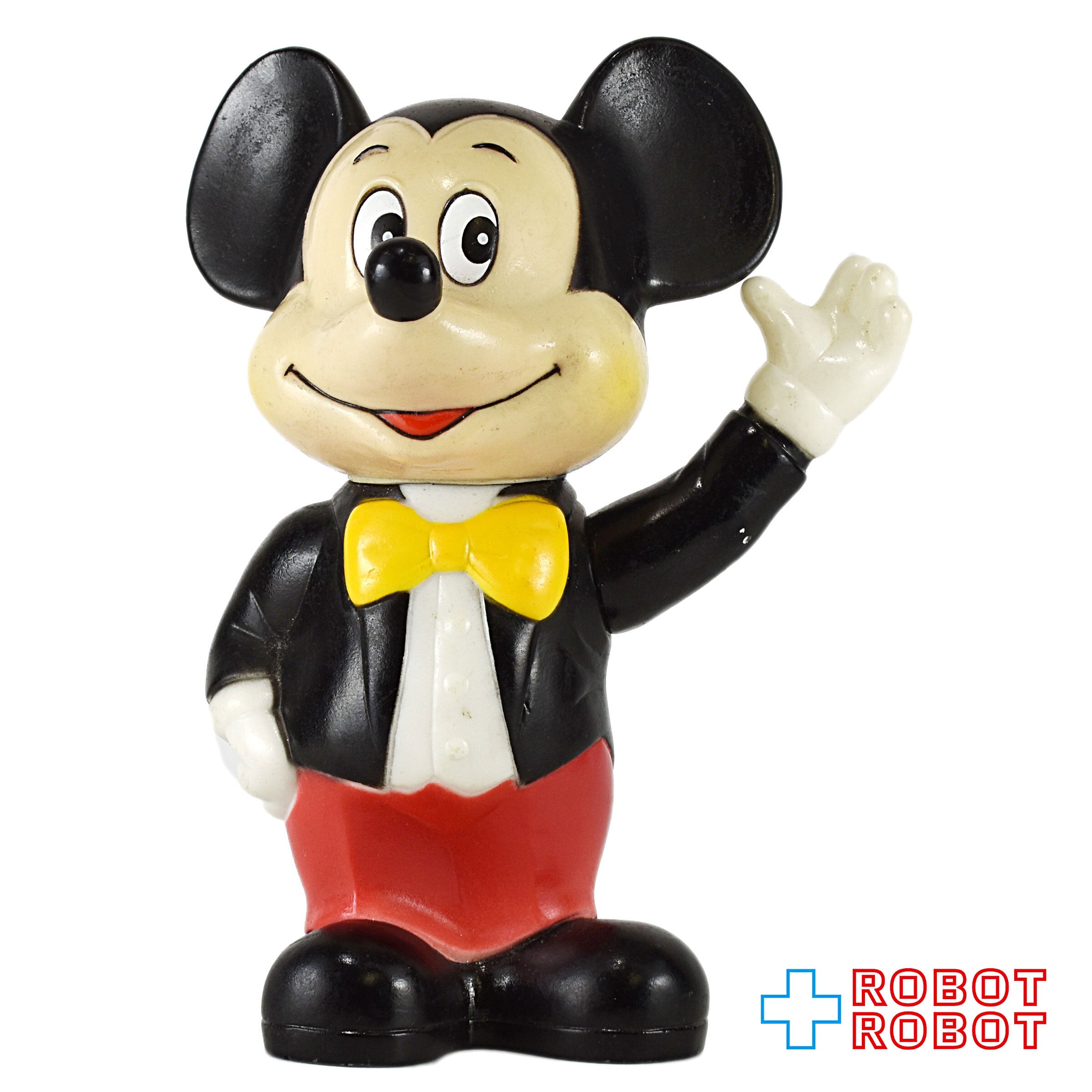 ディズニー ミッキーマウス タキシード 左手上げ ソフビ貯金箱 メイド
