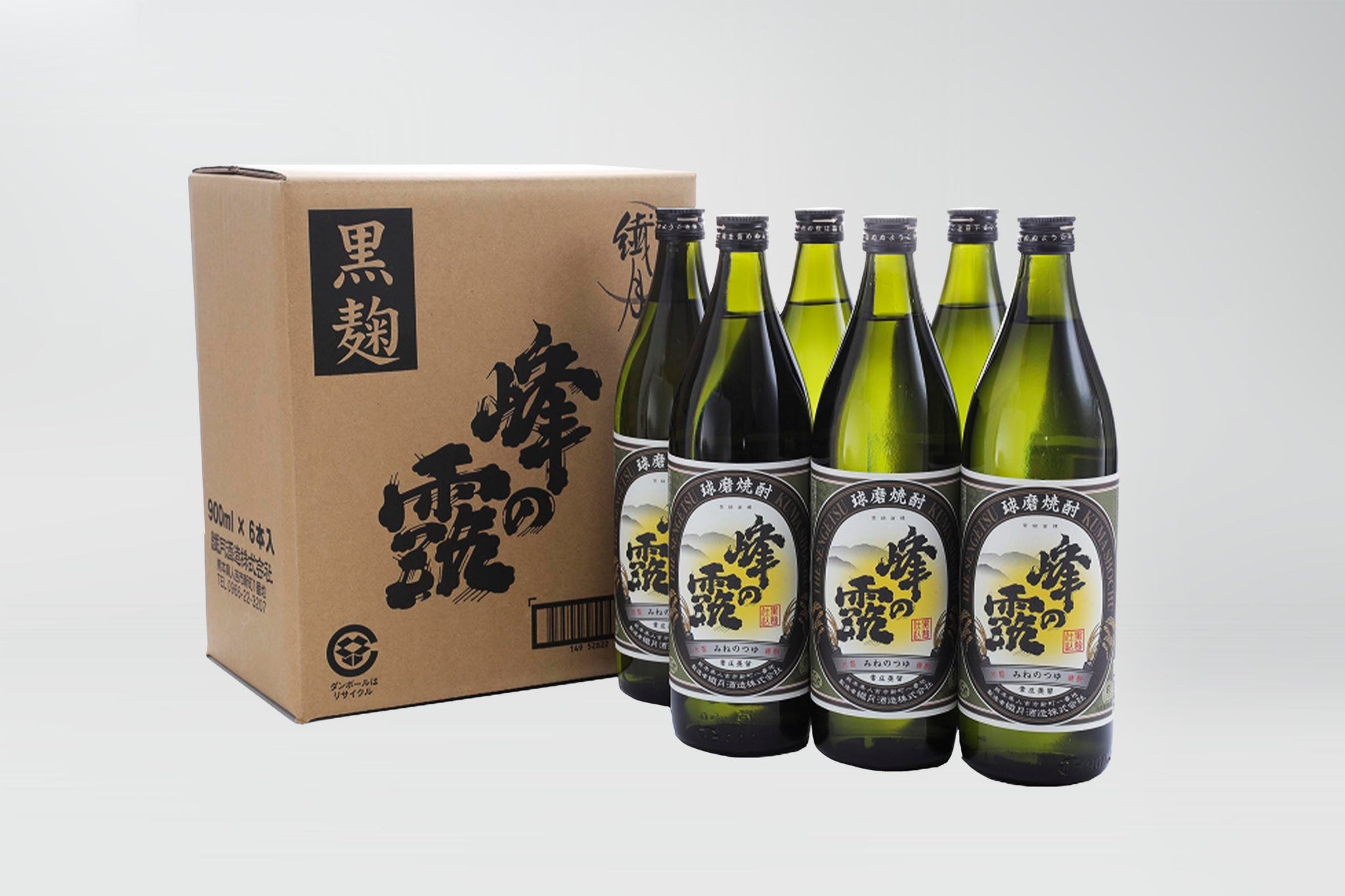 黒麹峰の露 25度900㎖ 6本セット – 繊月酒造オンラインショップ