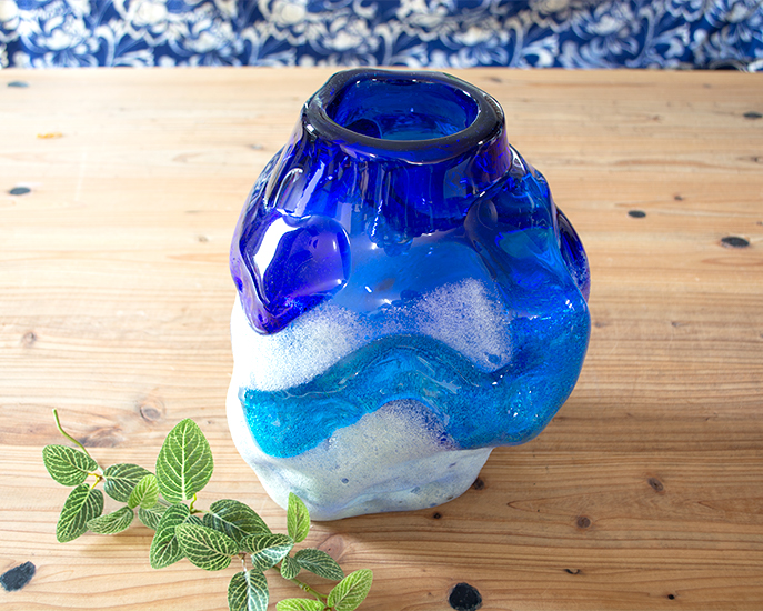 琉球ガラス 稲嶺盛吉 花入 花瓶 ガラス工芸 【公式通販】