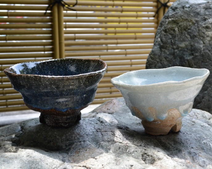 伊賀焼 抹茶碗 井戸本青山作 お値下げしました 伊賀焼 抹茶碗