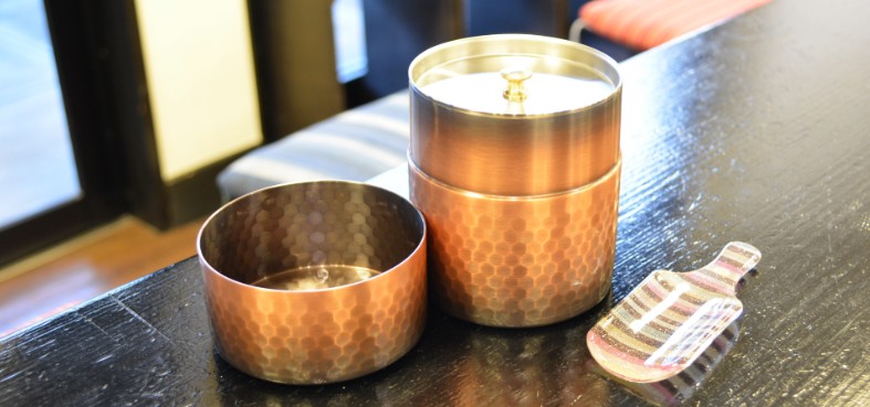 和雑貨 四季彩堂 オンラインショップ / 鎚目茶筒 純銅赤銅仕上げ