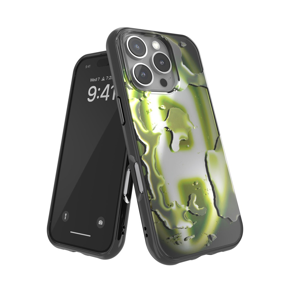 iPhone 16 Pro Diesel Oval D Neon Case FW24 black/yellow | スマート