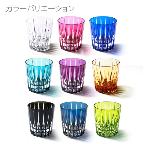 江戸切子 伝統工芸士 木村泰典 作 剣菱 オールドグラス 金赤 ｜江戸