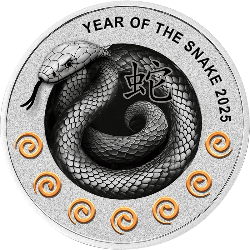 ニウエ 2025年 巳年蛇図 1ドルカラー銀貨 プルーフ | オンライン