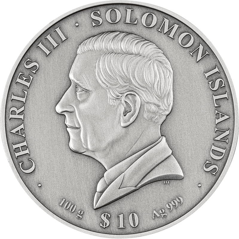 ソロモン諸島 2024年 世界の七不思議 バビロンの空中庭園 10ドル銀貨