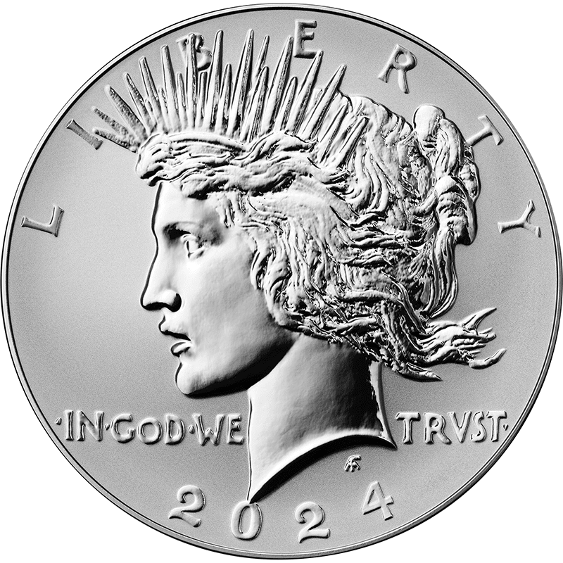 アメリカ 2024年 モルガンダラーとピースダラー 1ドル銀貨2種セット