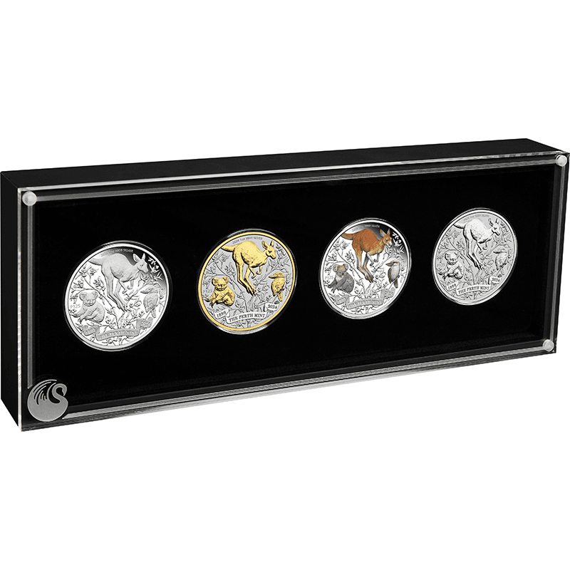オーストラリア 2024年 パース造幣局創立125周年 1ドル銀貨4種セット