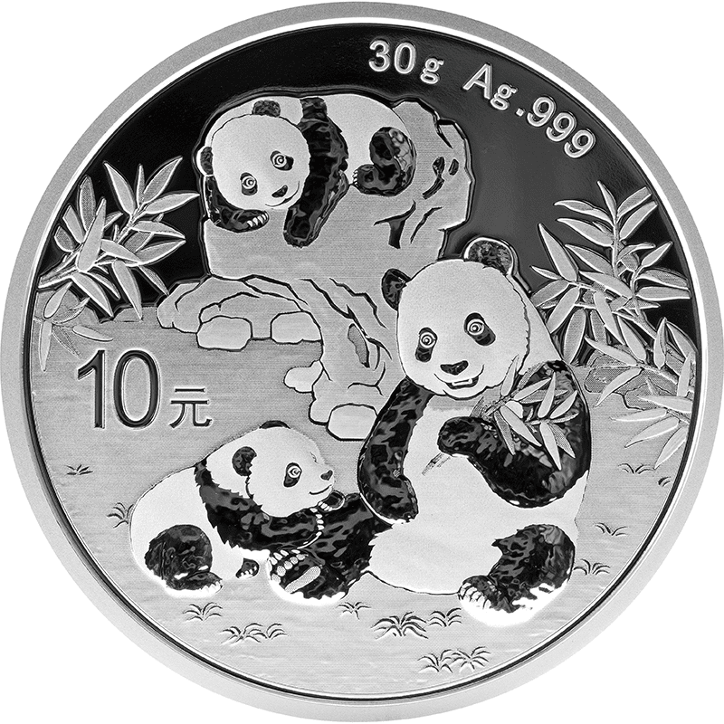 2018年 パンダ銀貨 10元 30gYUAN-TAI 鑑定