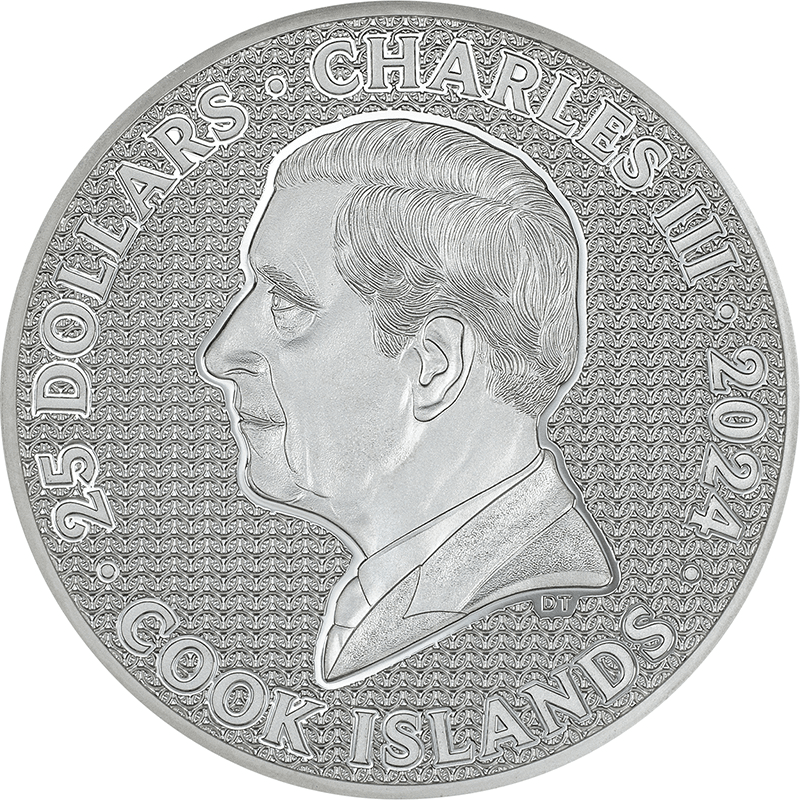 クック諸島 2024年 鉄の騎士 25ドル銀貨 プルーフ(ウルトラハイ