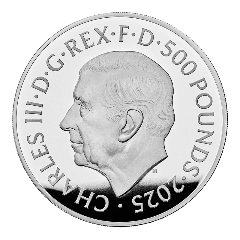 英国 2025年 伝説のミュージシャン ジョン・レノン 500ポンド銀貨 1