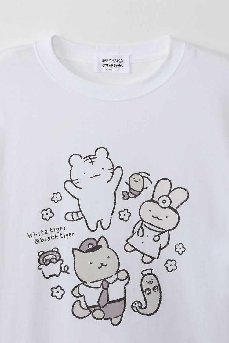 ホワイトタイガーとブラックタイガー Tシャツ 全員集合 ホワイトのページ
