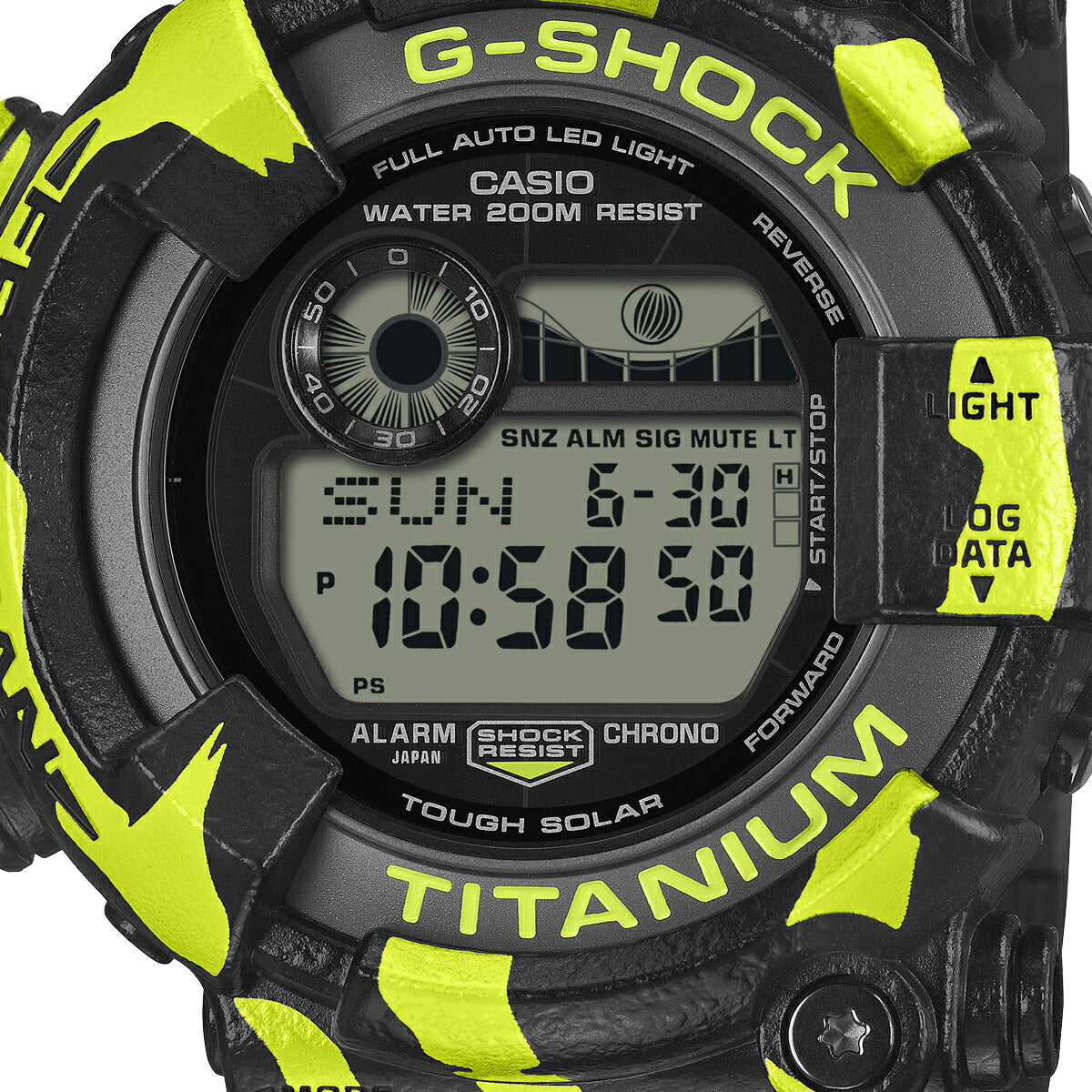 G-SHOCK フロッグマン ミスジヤドクガエル 縦縞模様 蛍光グリーン GW