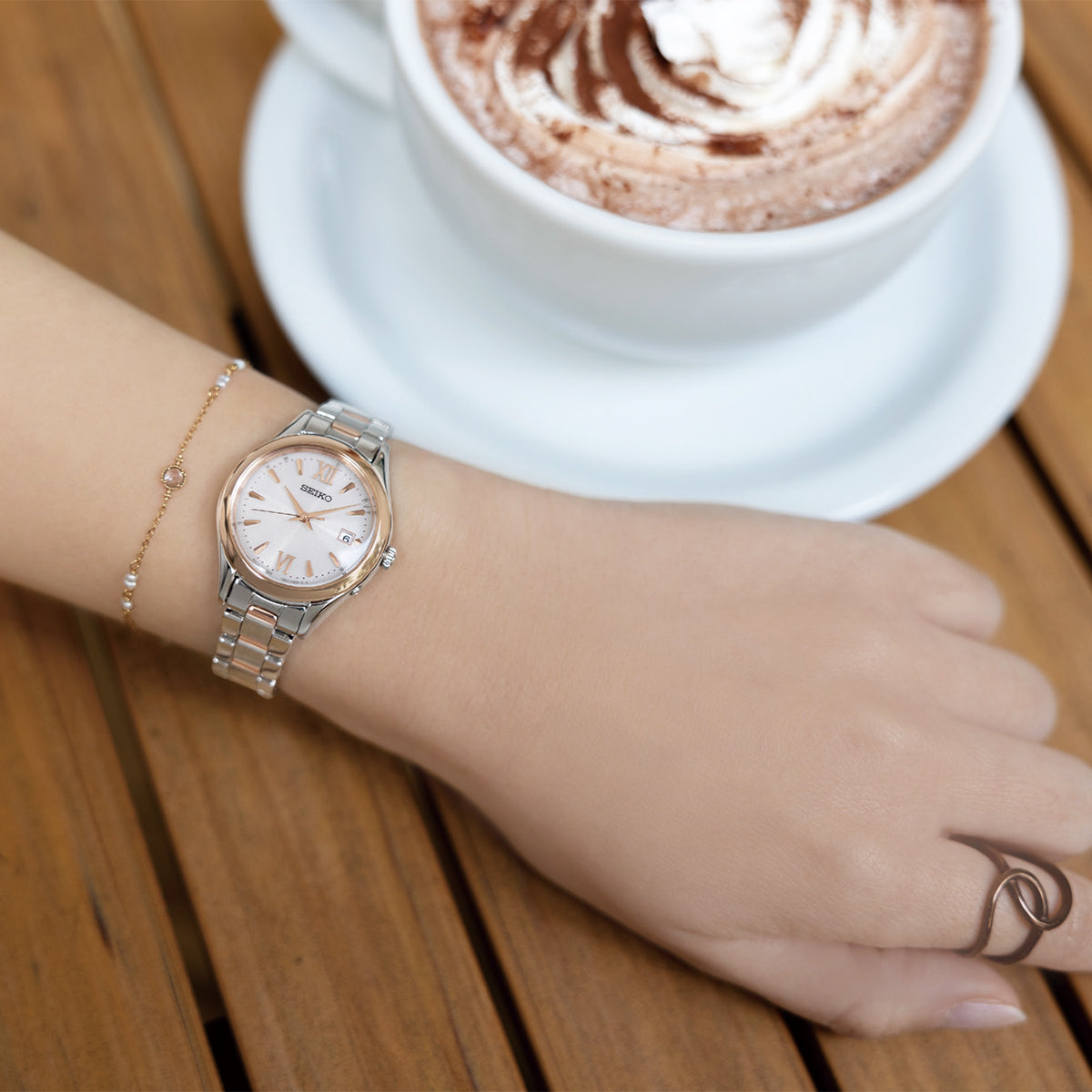 セイコー SEIKO レディース腕時計 稼働 電波ソーラー 磨き済み s2164