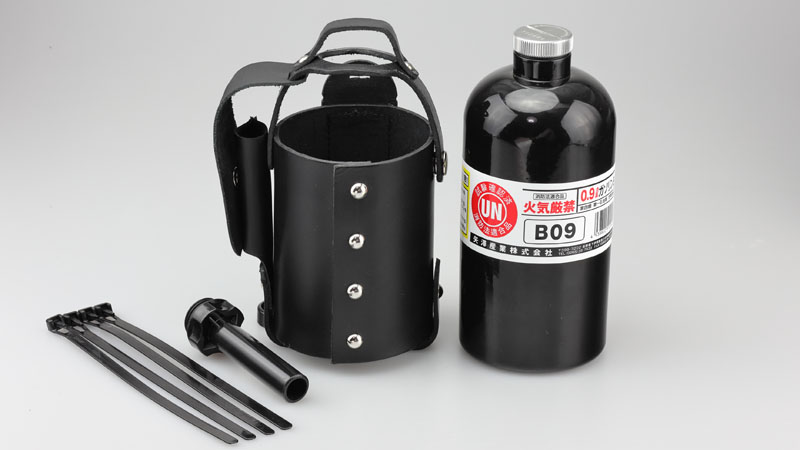 廃番・完売】ガソリンボトル&レザーホルダーセット 900cc ブラック