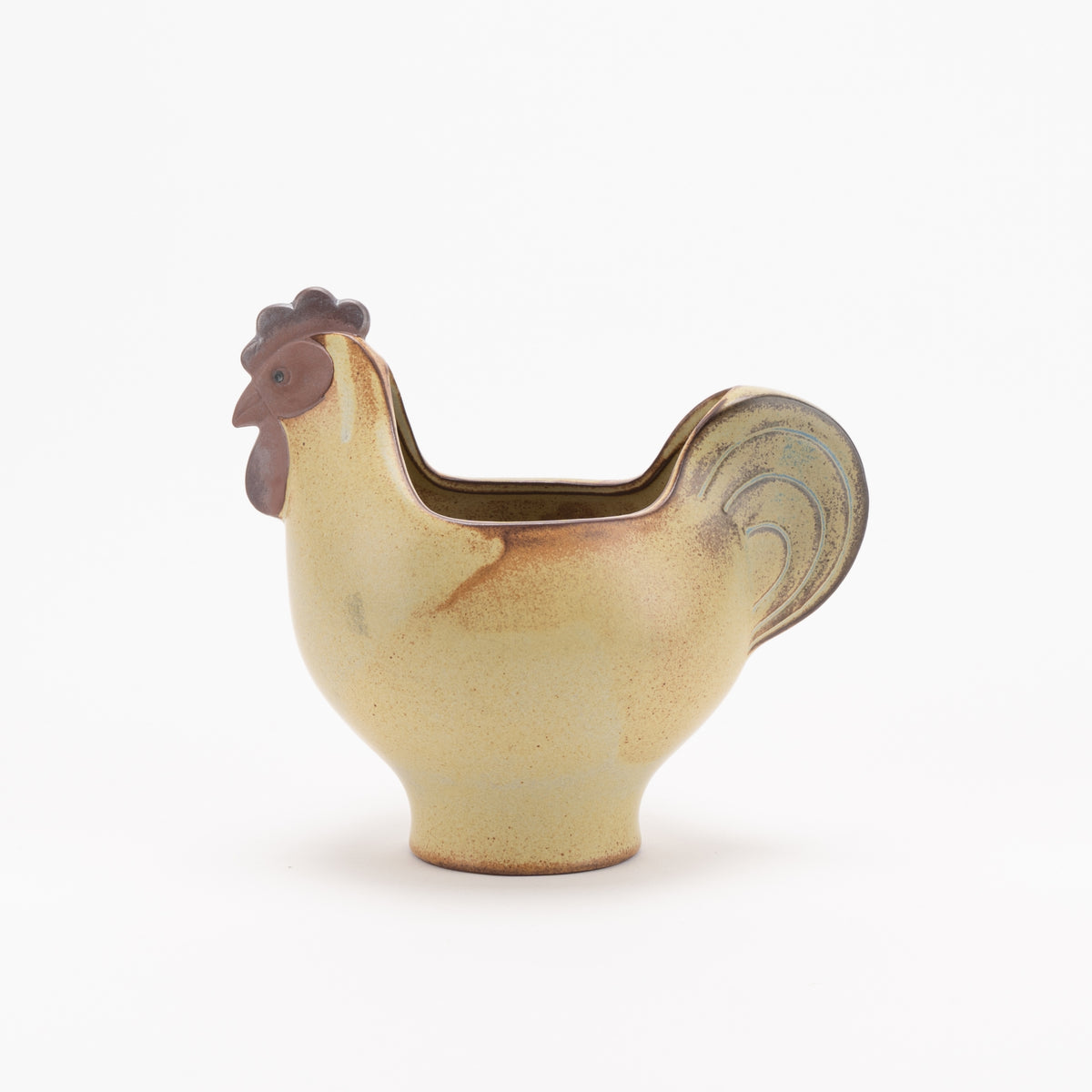 54.備前焼 宝瓶 登り窯 鶏 にわとり ニワトリ 手びねり 急須 54.備前焼