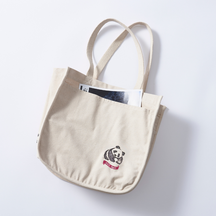 クラシカルパンダ 4ポケッツ パイピングトート GOTS認証 – WWFジャパン
