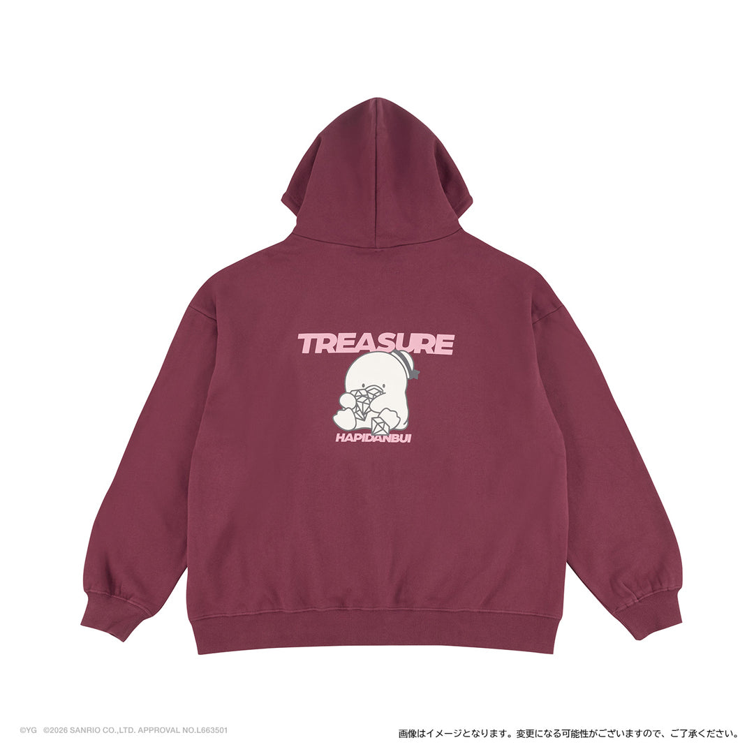 TREASURE PULSE ON ジップアップ フーディー（BLACK） M ジップアップ