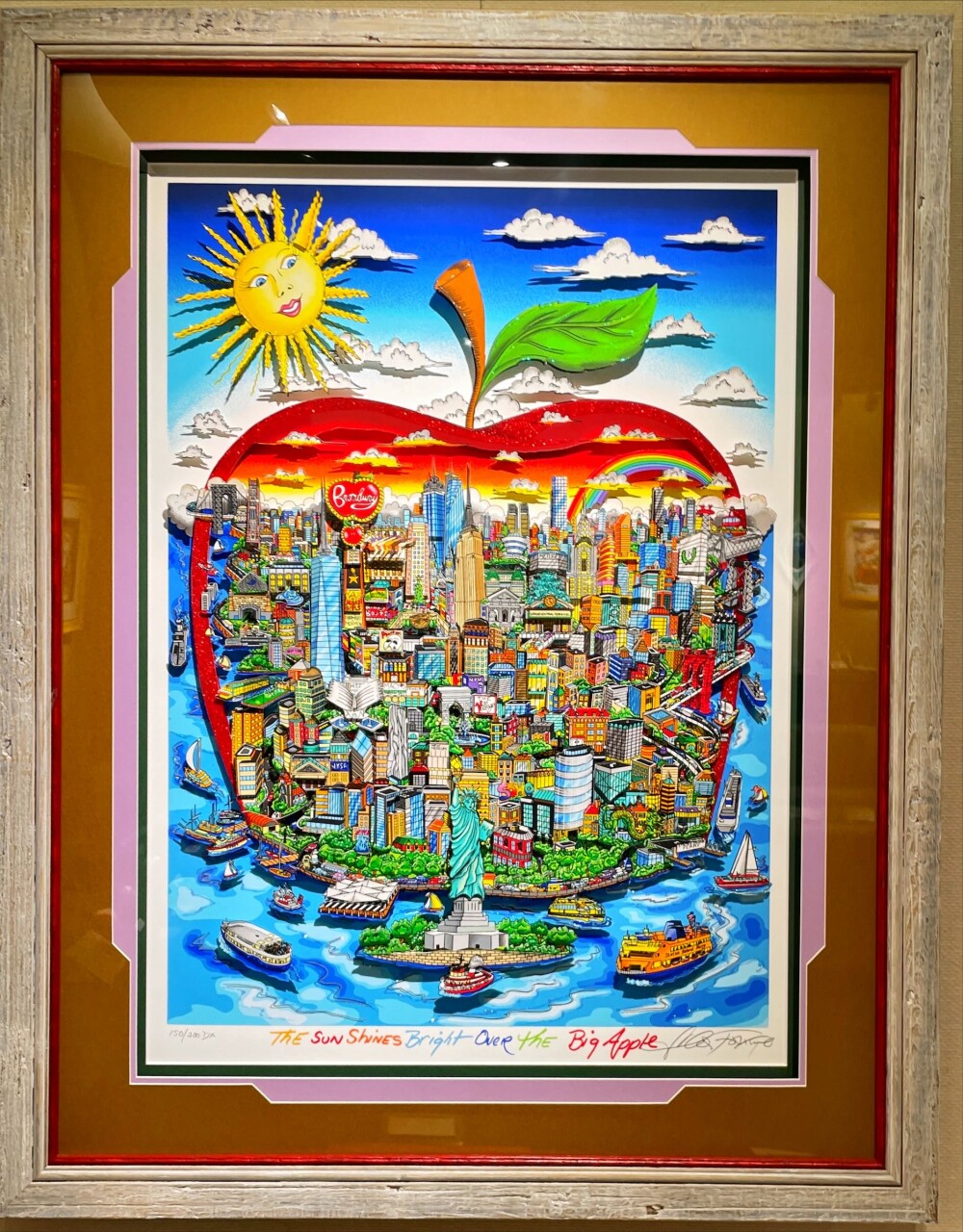 希少】チャールズファジーノ 3Dアート ニューヨーク サイン入り