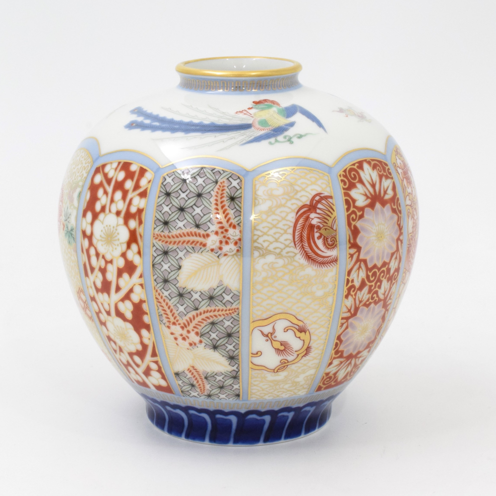 超名品 明治期深川製磁製 深川忠次作品 染錦鳳凰文ティーポット