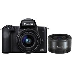 キヤノン EOS Kiss M ダブルズームキット ブラック | ミラーレス一眼