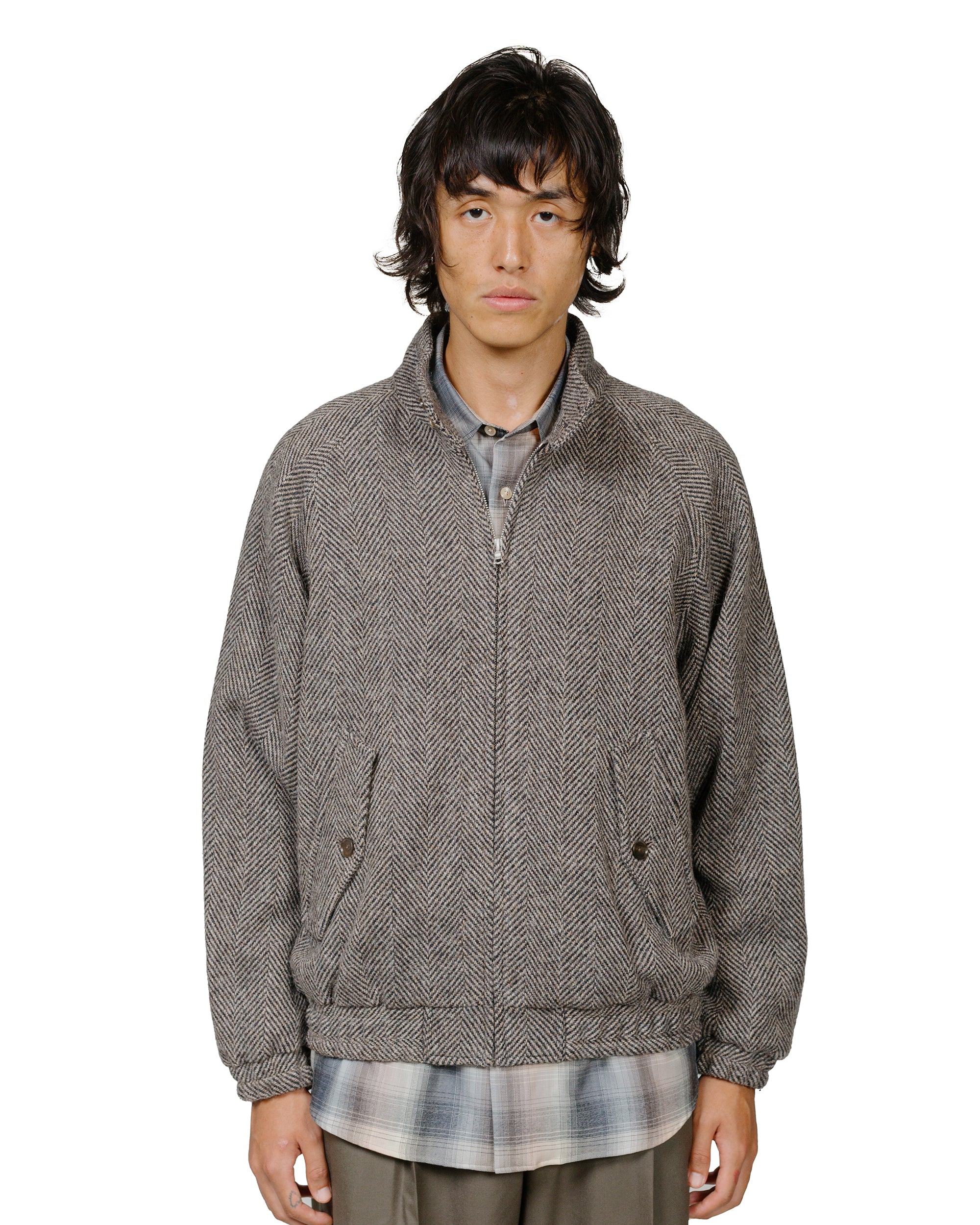 AURALEE LAMA SHETLAND WOOL TWEED ブルゾン3