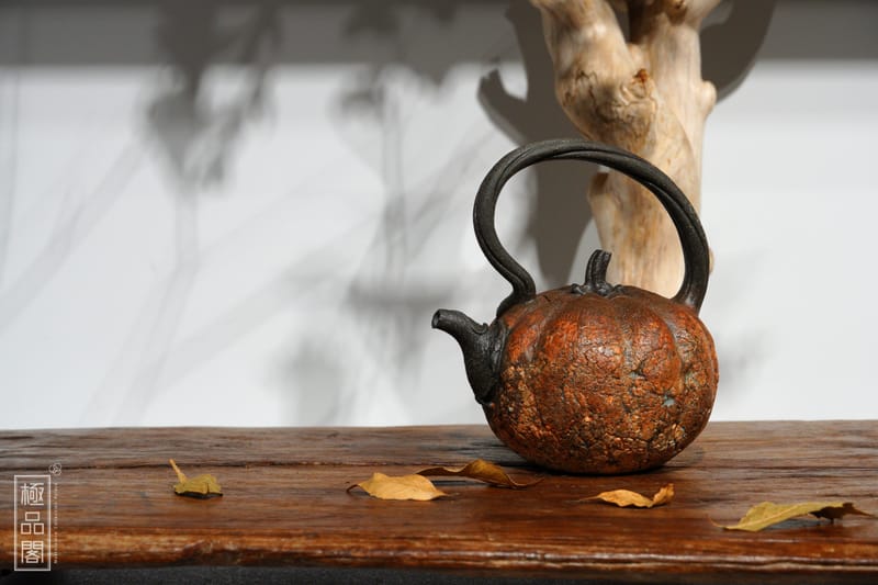 廖明亮老師| 手捏南瓜提樑茶壺| LML0066