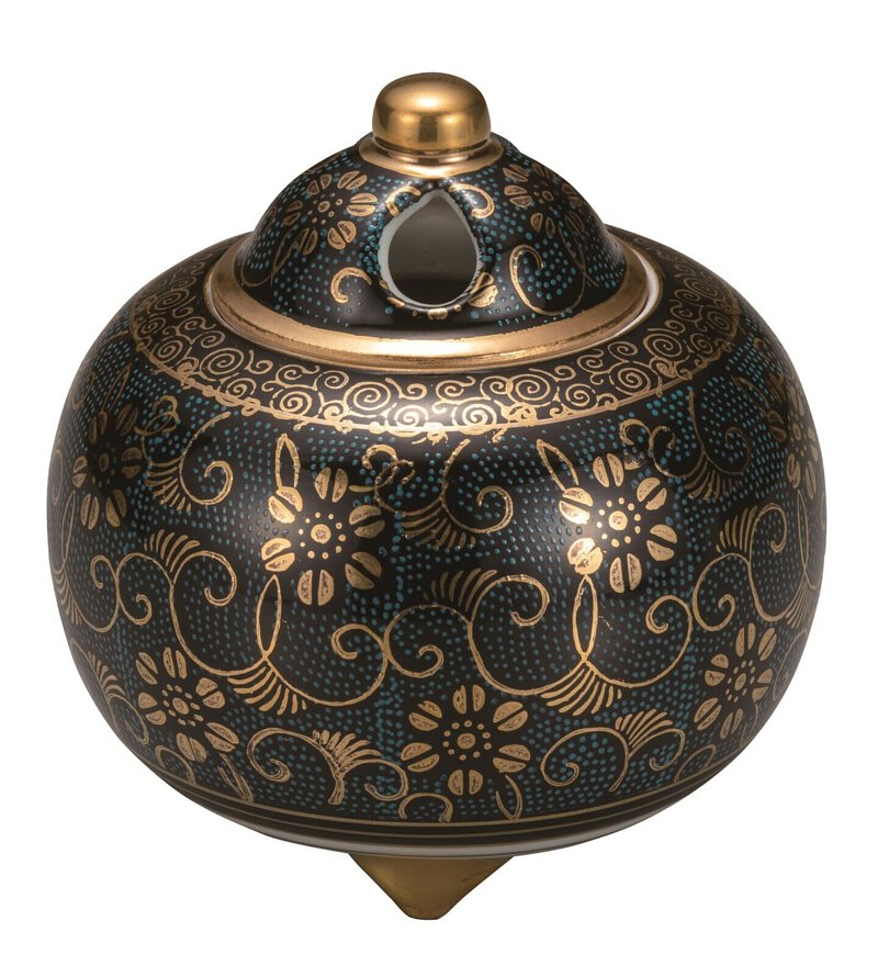 九谷弘之作 色釉瑞鳥香炉 共箱 横幅約21㎝ 東Y7-1203☆2F Yahoo