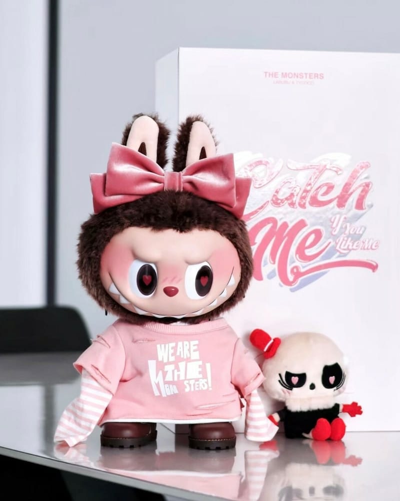 バレンタイン限定 ラブブ ポップマート ぬいぐるみ Catch Me ピンク