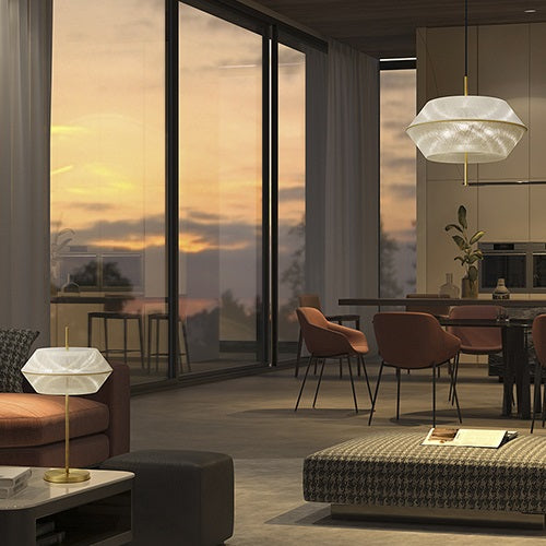 TWILIGHT ペンダントライト ベージュ Φ300mm - YAMAGIWA OnlineStore