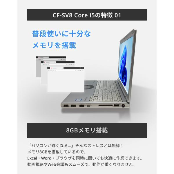 Let's note SV 中古PC ノート windows11 軽量 パナソニック レッツ