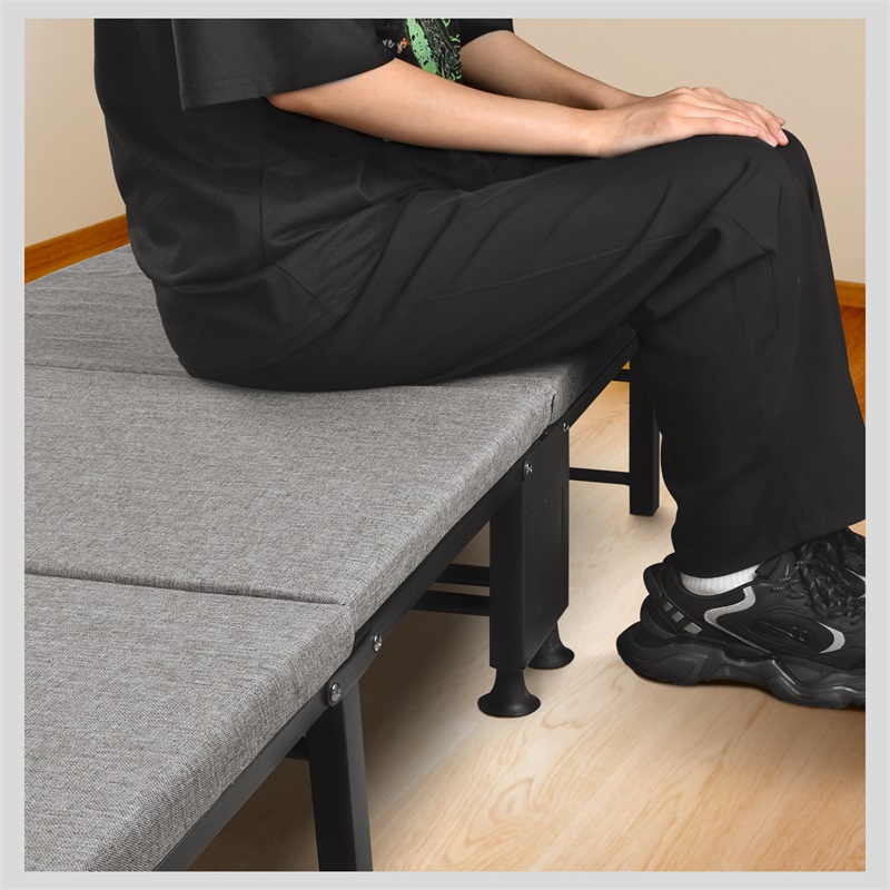 ベッド 折りたたみベッド シングル 四つ折 マットレス キャスター付