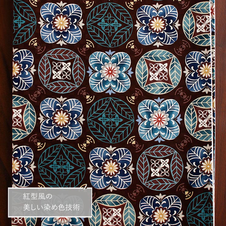 召しませ花 一重太鼓 京袋帯 葉っぱ切り絵 (焦げ茶色) 日本製 ブラウン