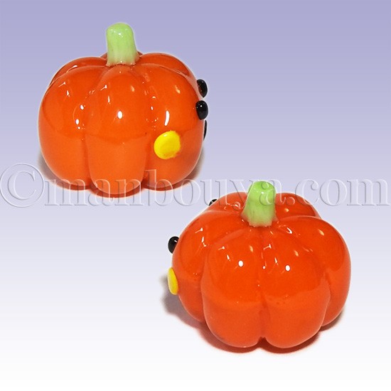 ハロウィン かぼちゃ 置物 ガラス細工 ミニチュア グラススクエア プチ