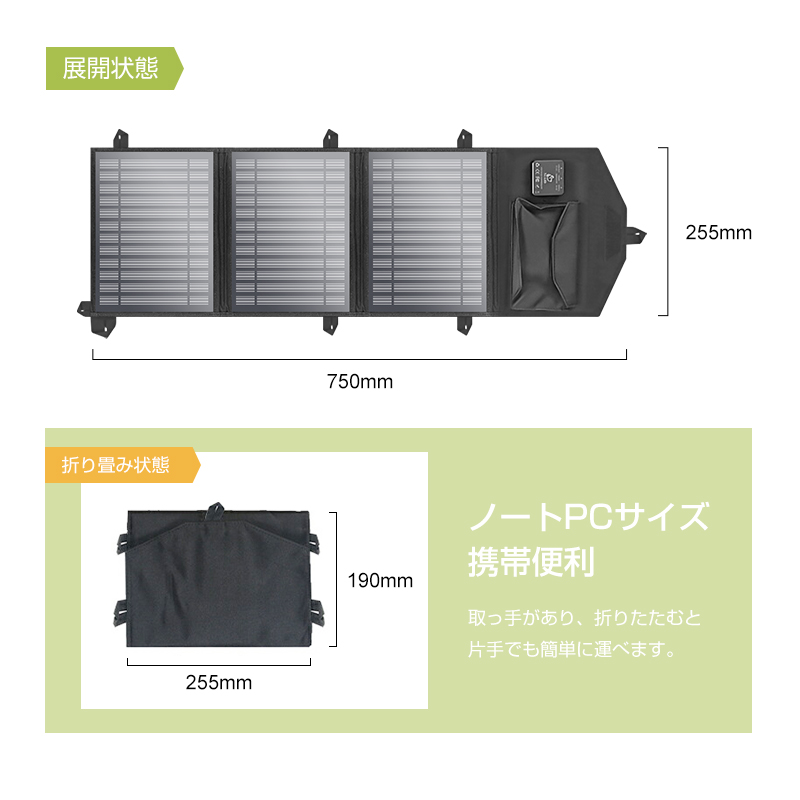 ソーラーパネル 21W ソーラーチャージャー 太陽光充電器 防災電源