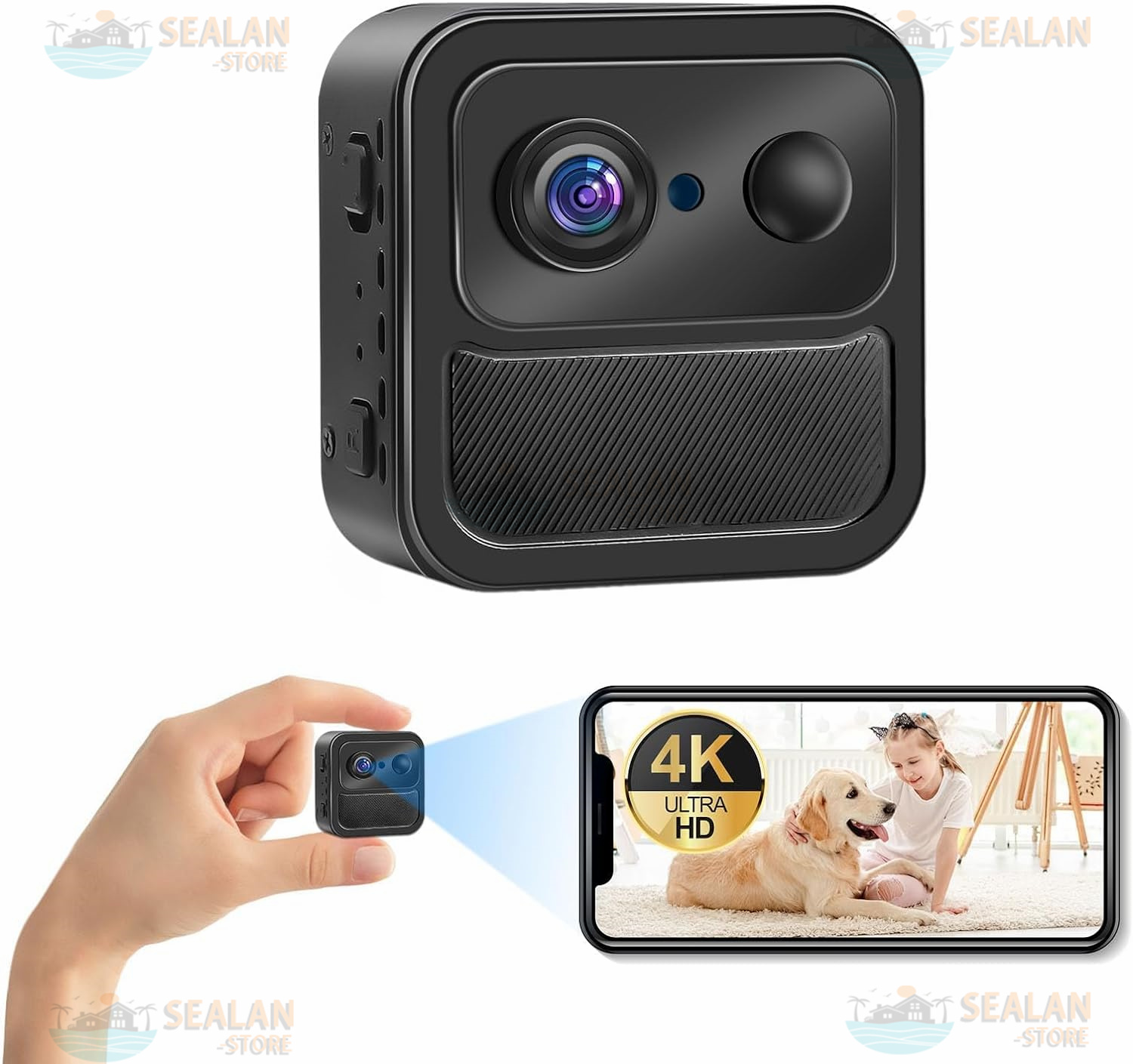 超小型カメラ 4K スマホ連動対応 wifiカメラ 動体検知 小型カメラ 50