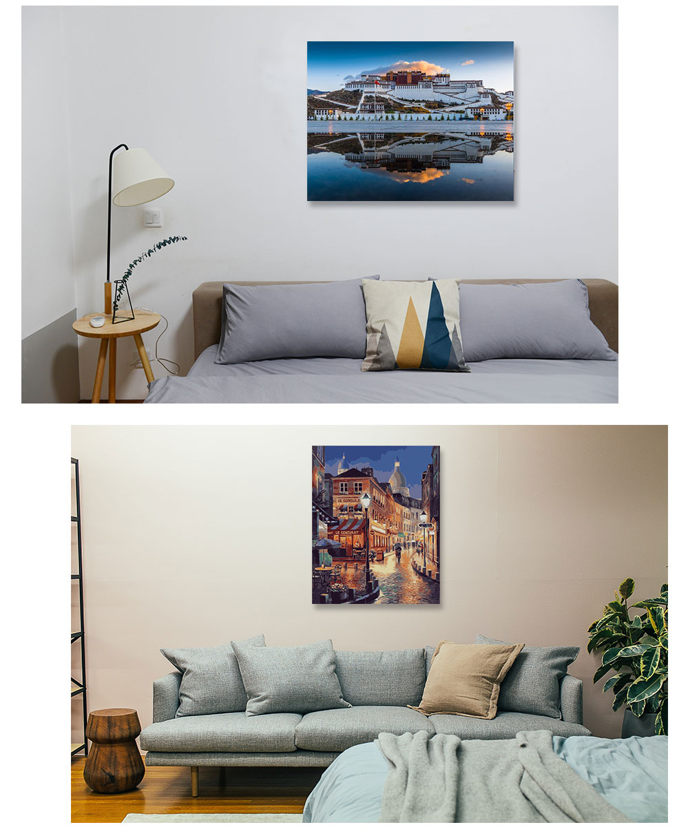 セット アート 海の絵 油絵キャンパス 絵 絵具 インテリア IKEA ZUNI