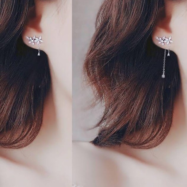 ピアス レディース シルバーピアス ロングピアス 2wayピアス