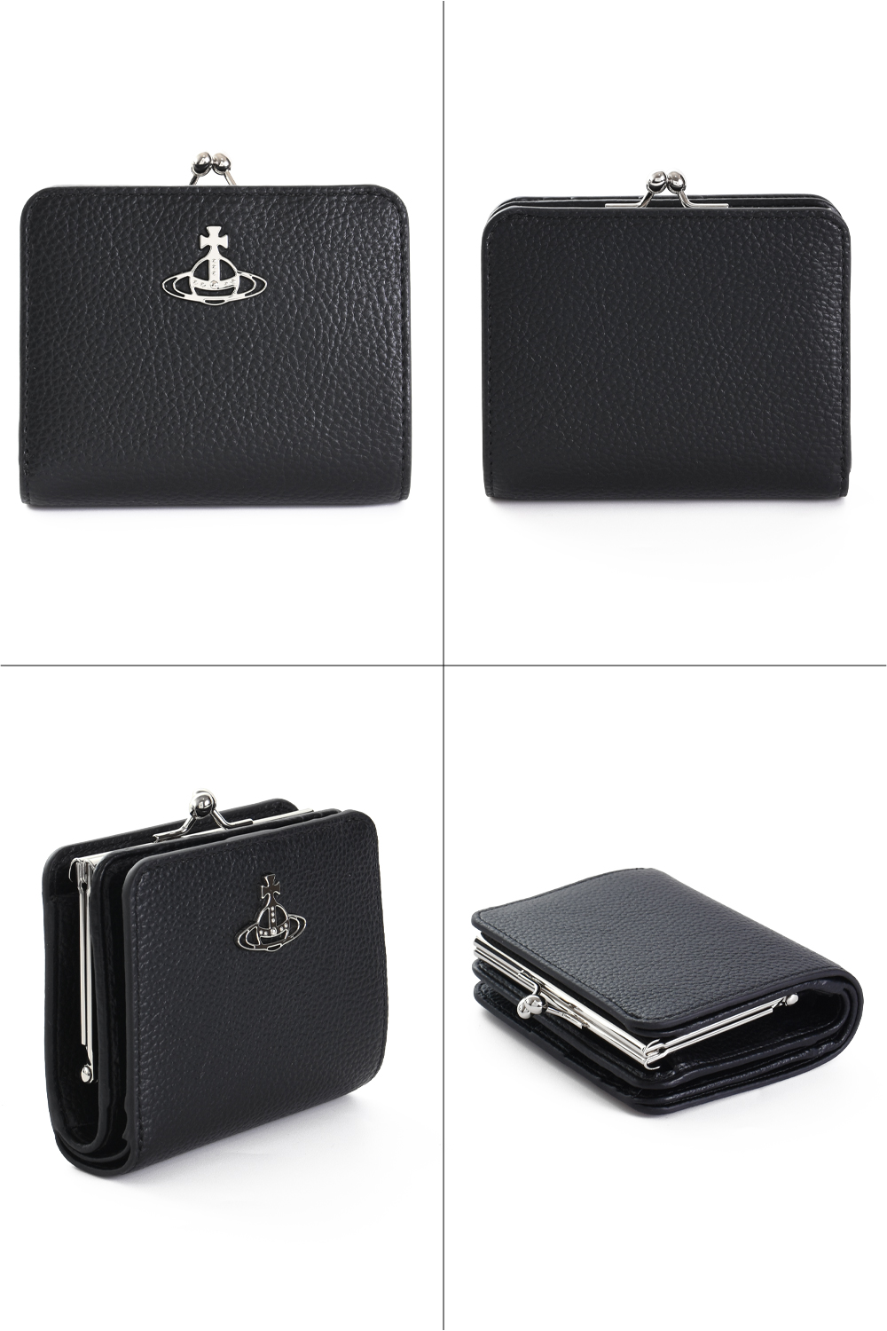 Vivienne Westwood ヴィヴィアンウエストウッド PU GRAIN 口金二つ折り