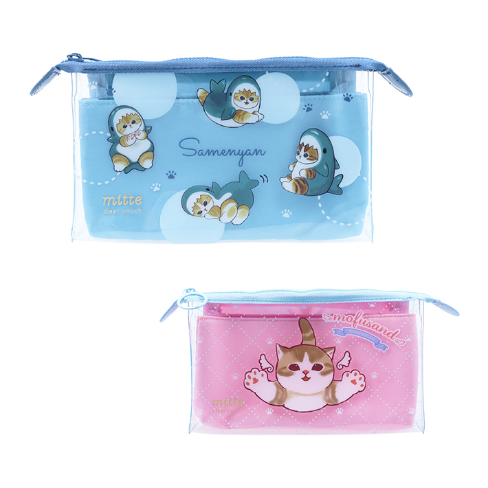 サンスター文具 mofusand ミッテ クリアポーチ マチ 2柄 [M便 1/1